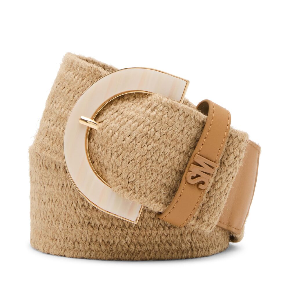 4414 Women's Delray Raffia Stretch Belt, Off White
